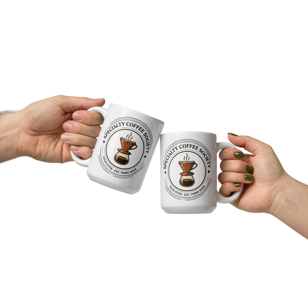 Specialty Coffee Society specialty coffee ceramic mug — 15 oz, front