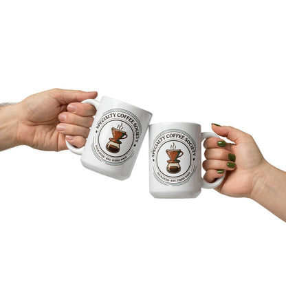 Specialty Coffee Society specialty coffee ceramic mug — 15 oz, front