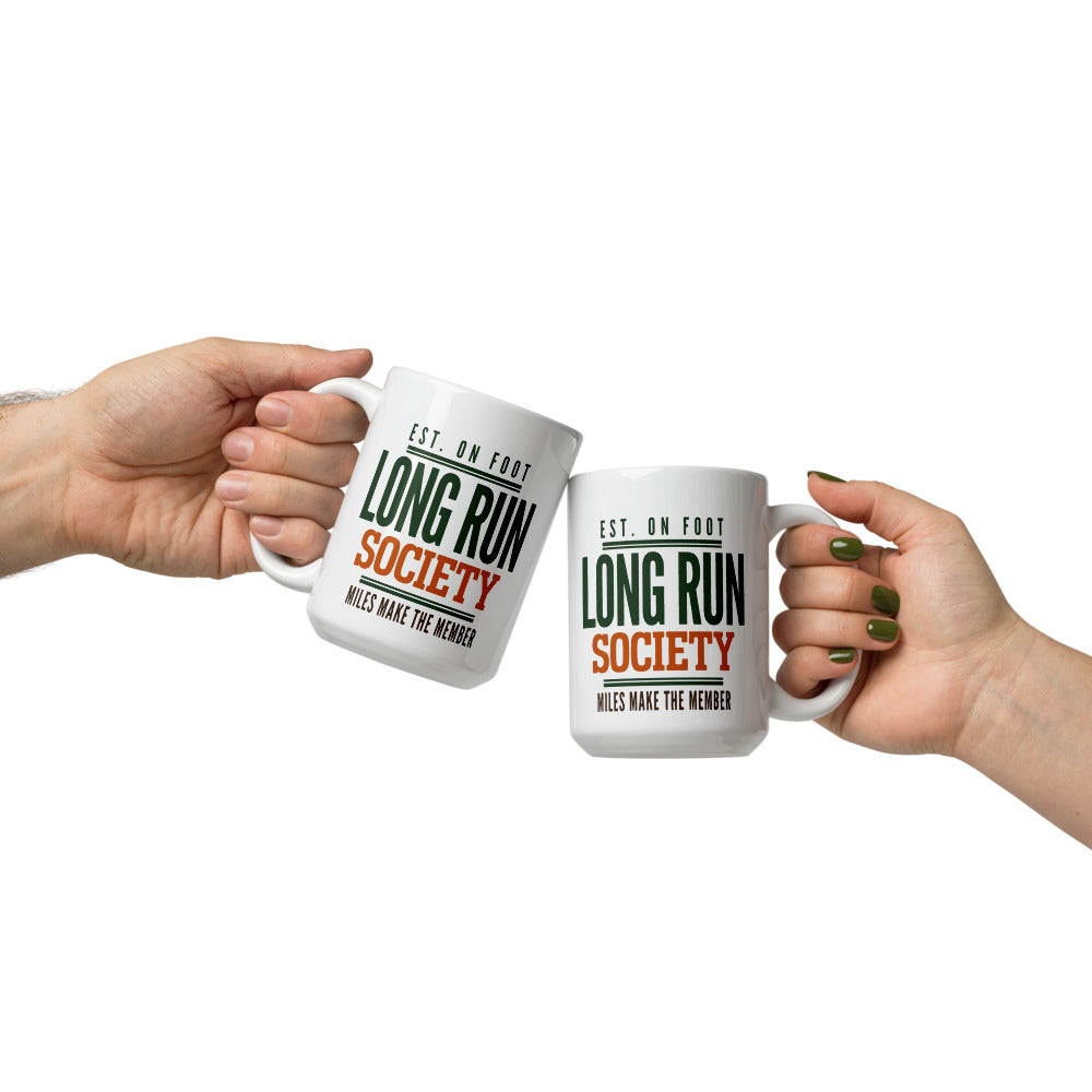 Long Run Society print — 15 oz, front