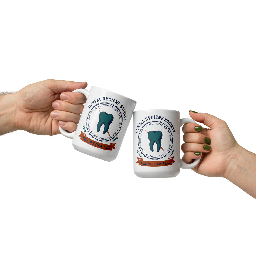 Yes, We Can Tell print — 15 oz, front