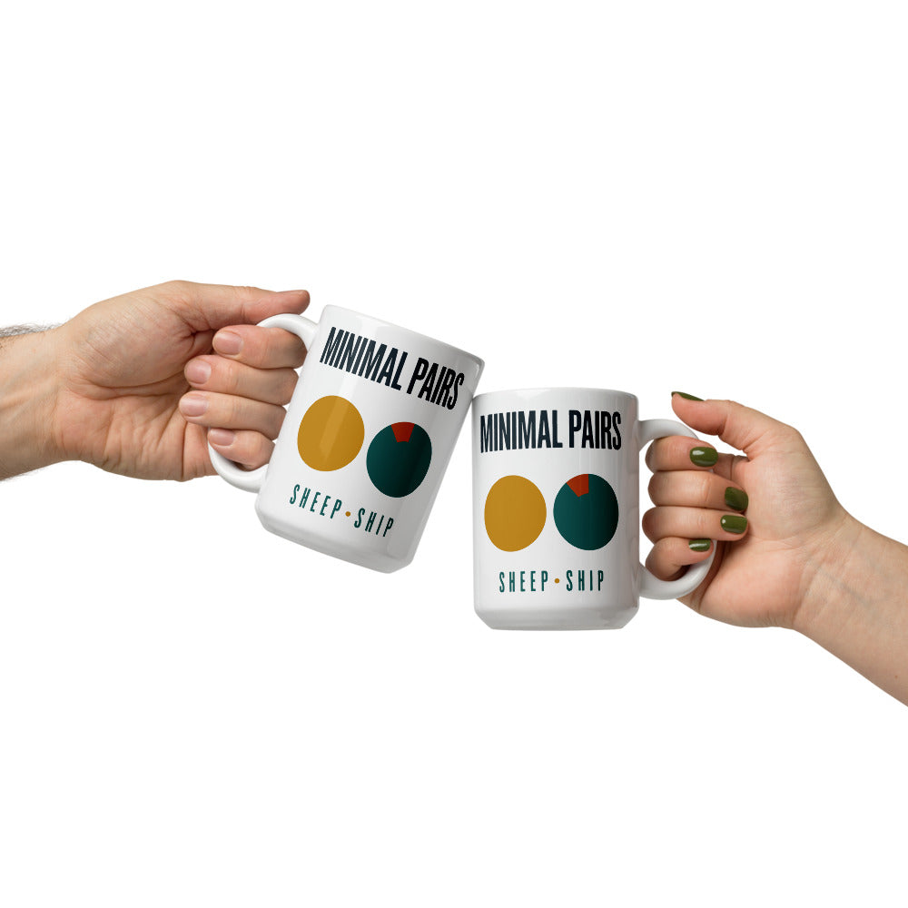Minimal Pairs print — 15 oz, front