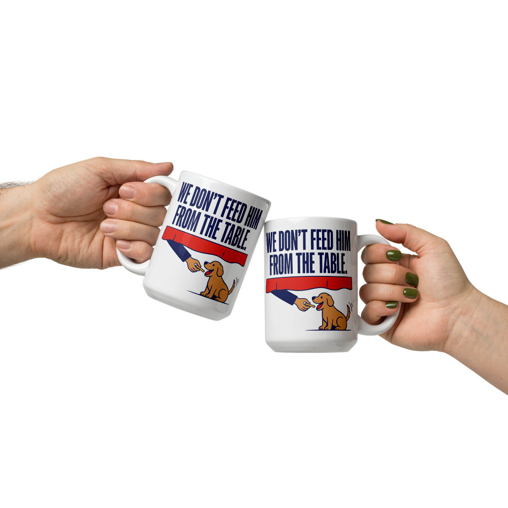 From The Table funny dog dad mug — 15 oz, front