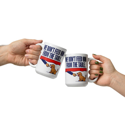 From The Table funny dog dad mug — 15 oz, front