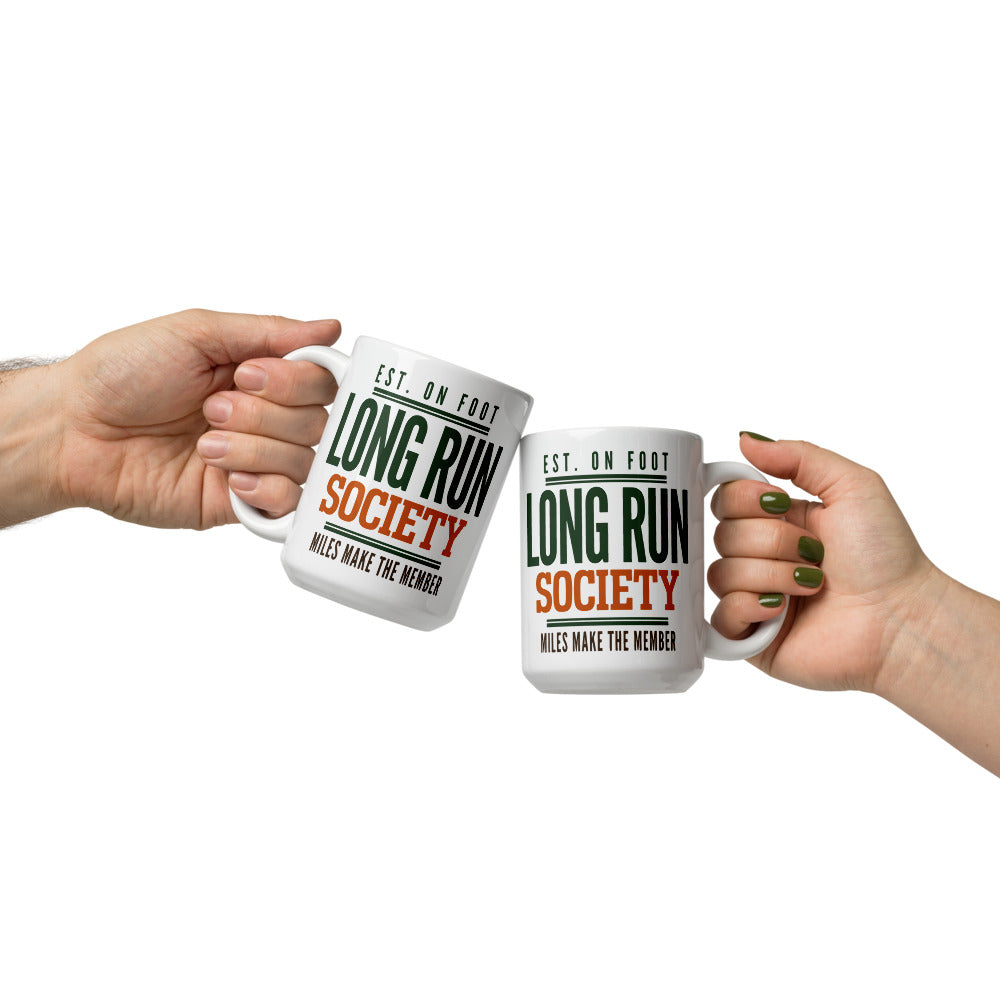 Long Run Society print — 15 oz, front