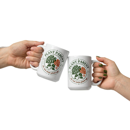 Plant Parent Badge print — 15 oz, front