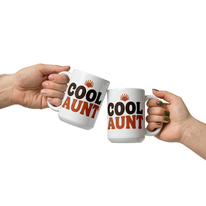 Cool Aunt print — 15 oz, front