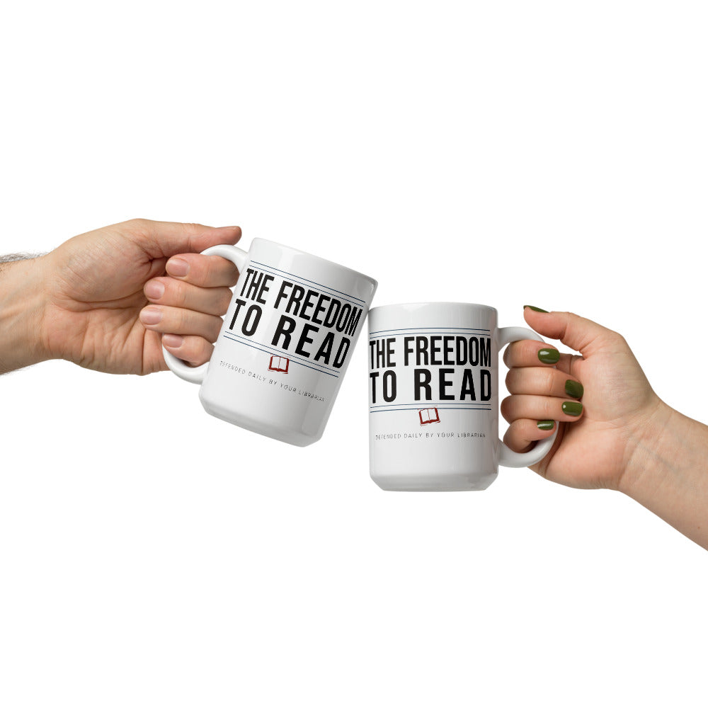 The Freedom to Read print — 15 oz, front