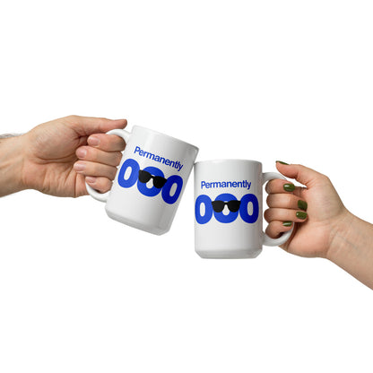 Permanently OOO out of office coffee mug — 15 oz, front