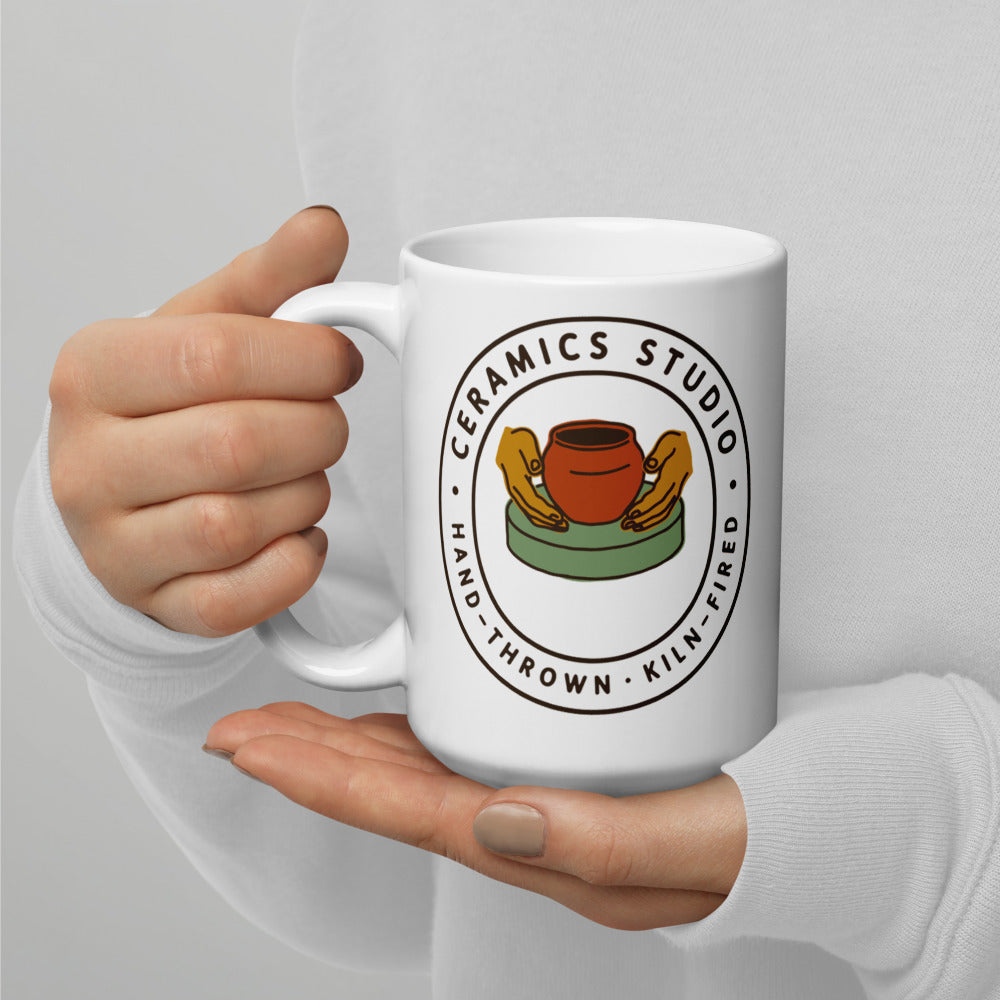 Ceramics Studio Badge print — 15 oz