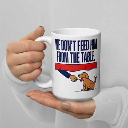 From The Table funny dog dad mug — 15 oz, handle on the left