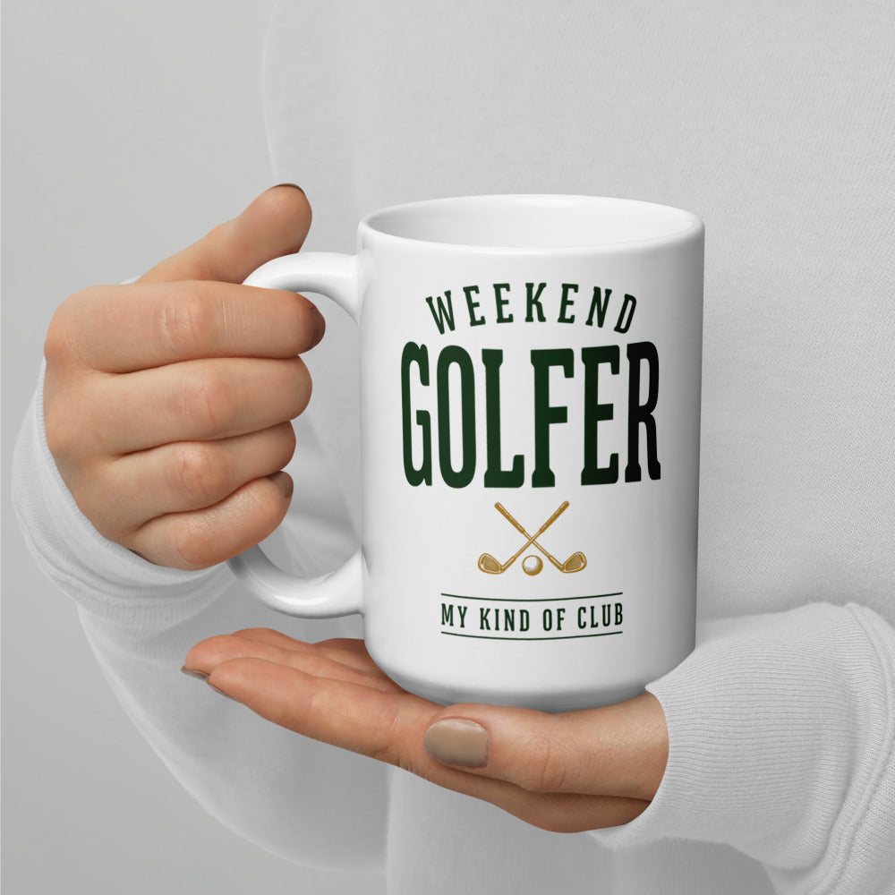 Weekend Golfer Wordmark print — 15 oz