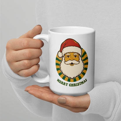 Groovy Santa retro Christmas mug — 15 oz