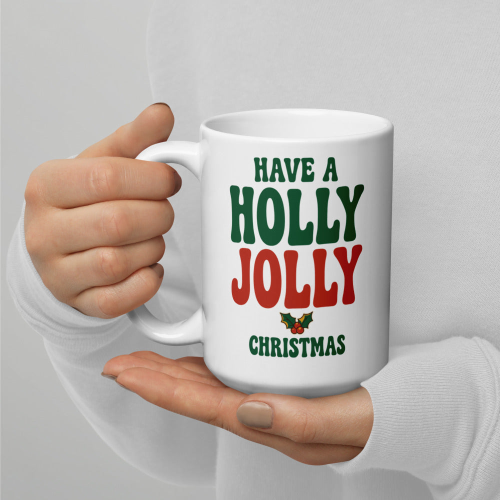 Holly Jolly print — 15 oz