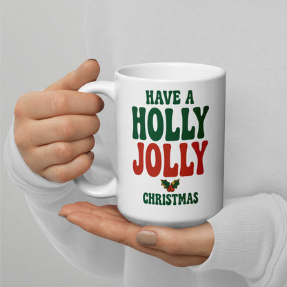 Holly Jolly print — 15 oz
