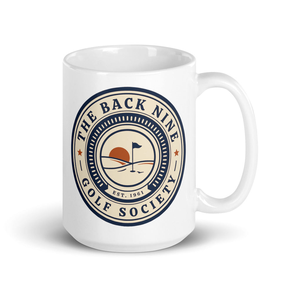 The Back Nine Roundel print — 15 oz, handle on the right