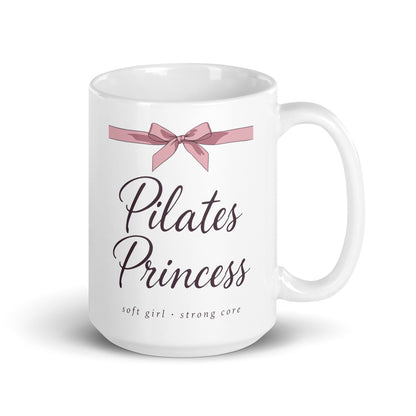 Pilates Princess print — 15 oz, handle on the right