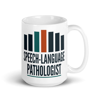 Mid-Century Clinic speech therapy mug — 15 oz, handle on the right