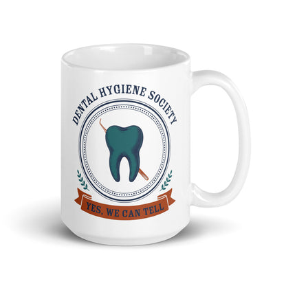 Yes, We Can Tell print — 15 oz, handle on the right