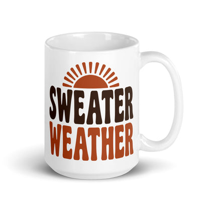 Sweater Weather print — 15 oz, handle on the right