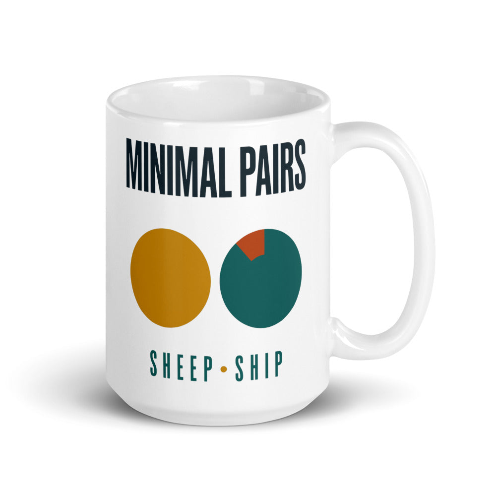 Minimal Pairs print — 15 oz, handle on the right