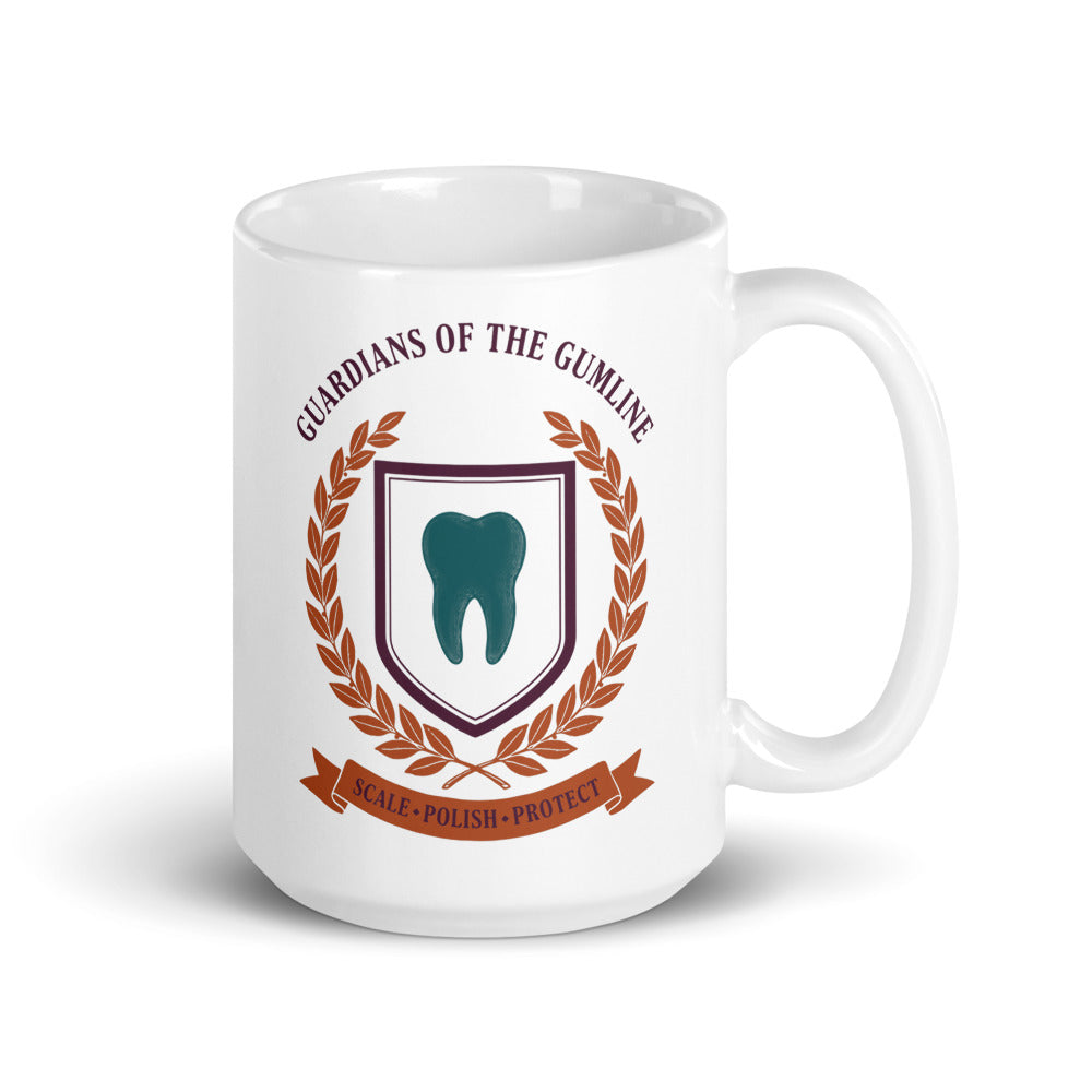 Guardians of the Gumline print — 15 oz, handle on the right