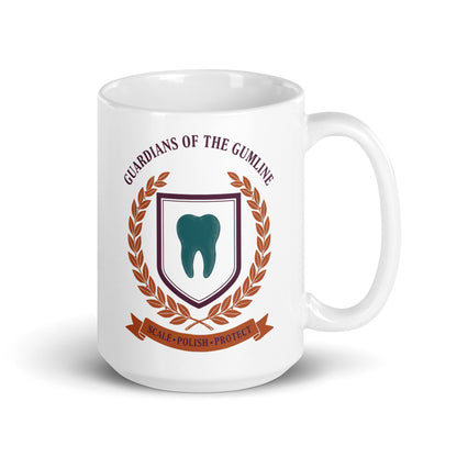 Guardians of the Gumline print — 15 oz, handle on the right
