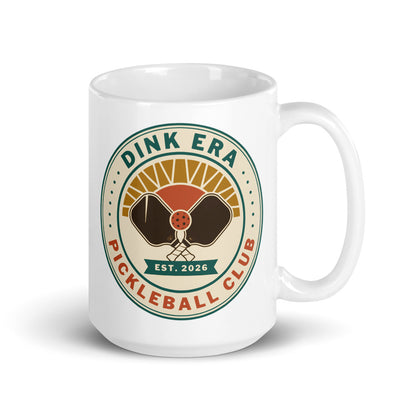 Dink Era Pickleball Club print — 15 oz, handle on the right