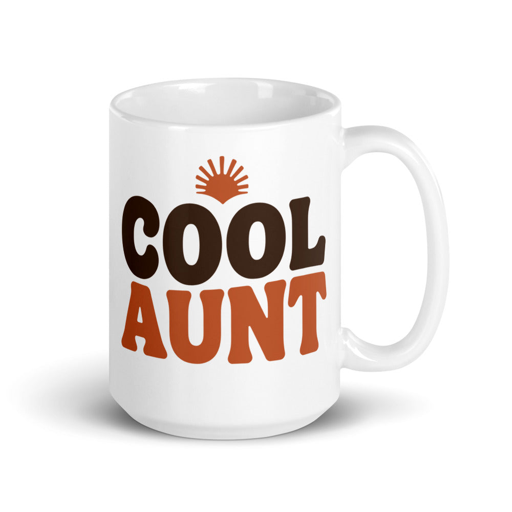 Cool Aunt print — 15 oz, handle on the right