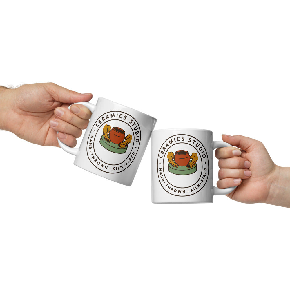 Ceramics Studio Badge print — 20 oz, front