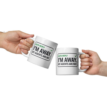 Auto-Reply agentic AI engineer mug — 20 oz, front