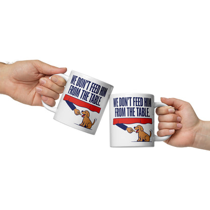 From The Table funny dog dad mug — 20 oz, front