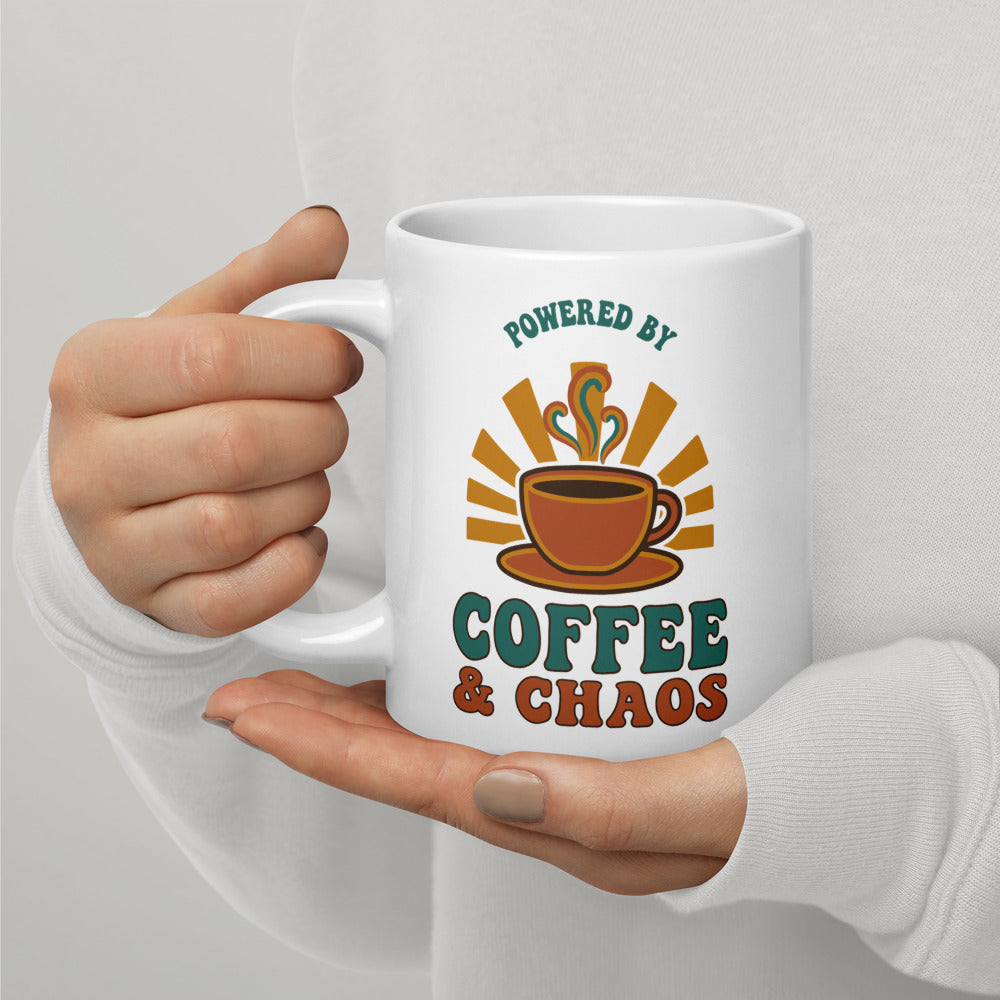 Powered By Coffee & Chaos print — 20 oz