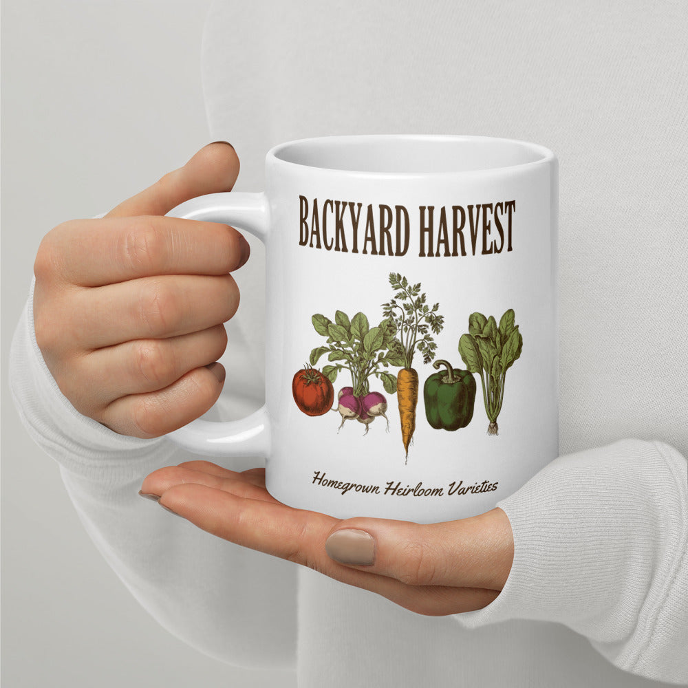 Backyard Harvest Heirloom Varieties print — 20 oz
