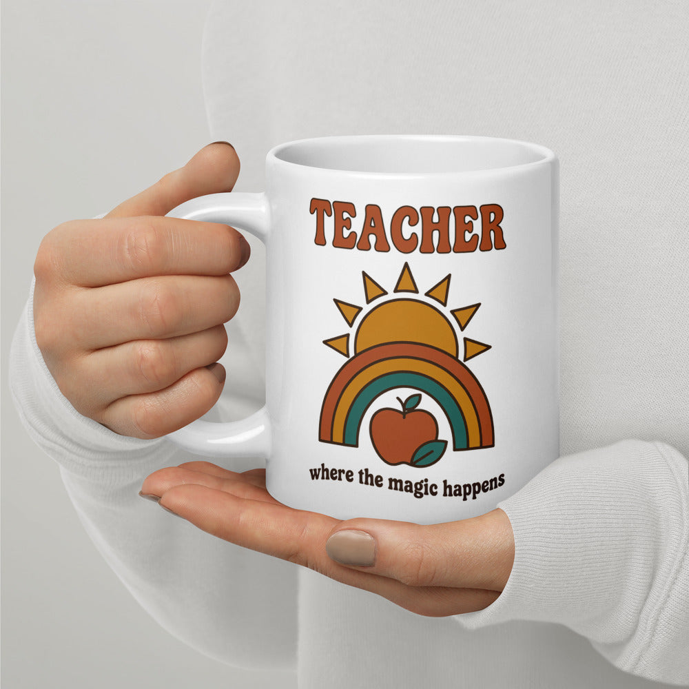 Teacher - Where The Magic Happens print — 20 oz