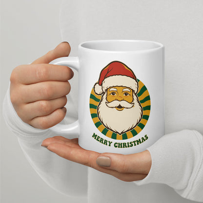 Groovy Santa retro Christmas mug — 20 oz