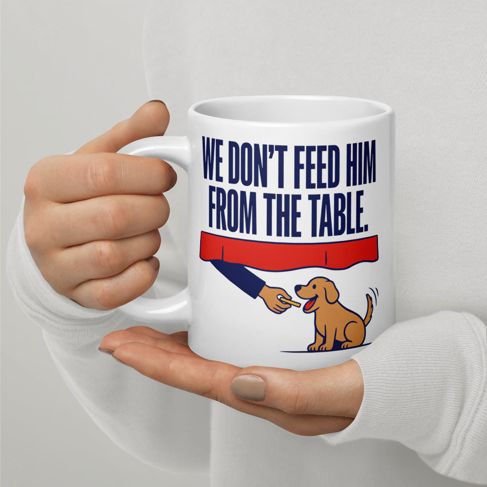 From The Table funny dog dad mug — 20 oz, handle on the left