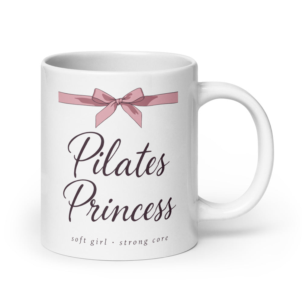 Pilates Princess print — 20 oz, handle on the right