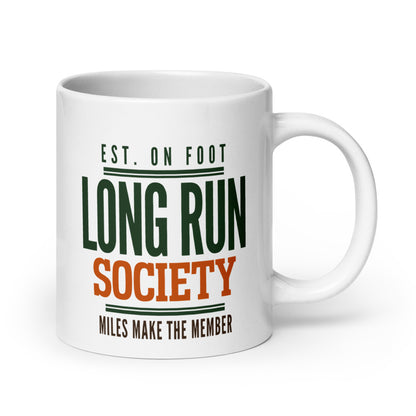 Long Run Society print — 20 oz, handle on the right