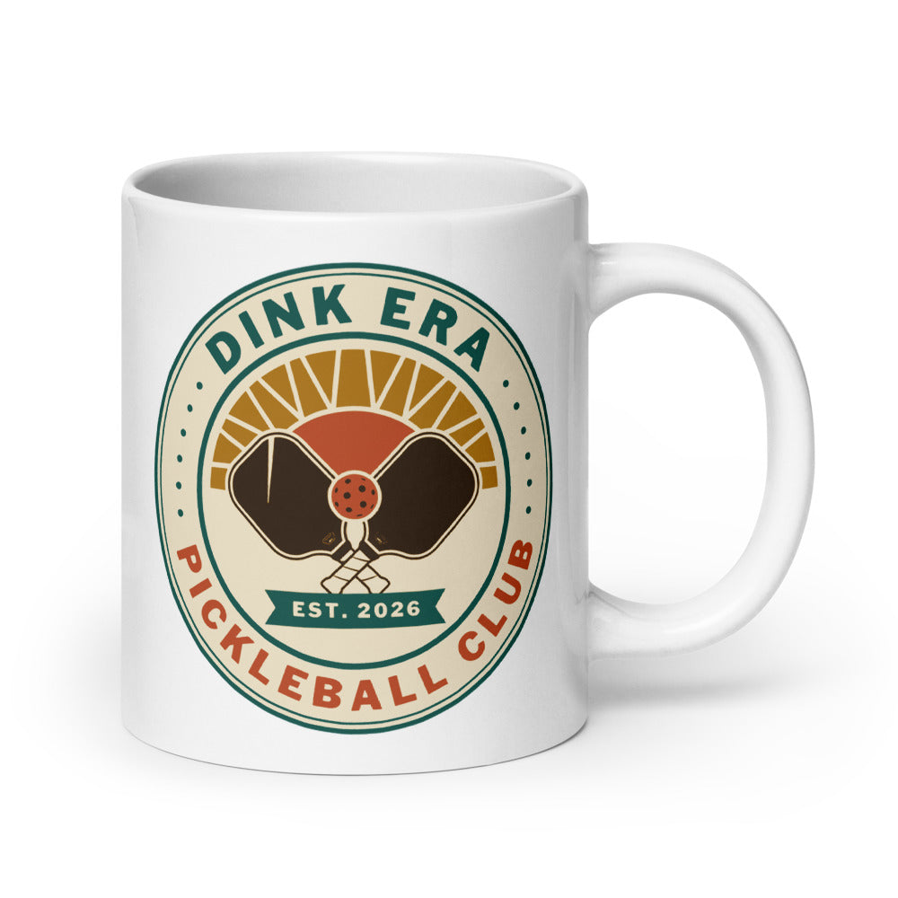 Dink Era Pickleball Club print — 20 oz, handle on the right