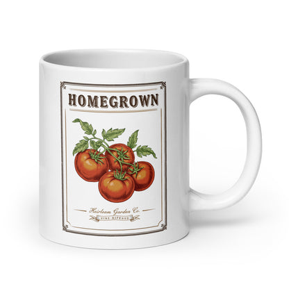 Homegrown Heirloom Seed Packet print — 20 oz, handle on the right