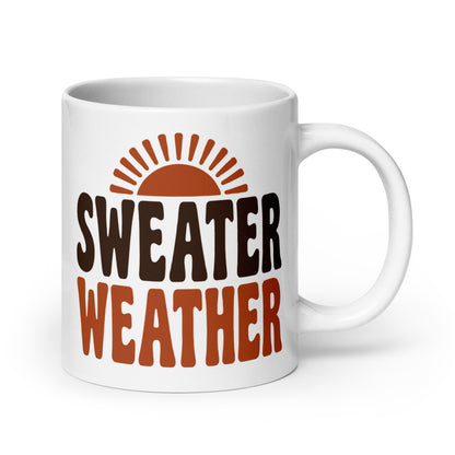 Sweater Weather print — 20 oz, handle on the right
