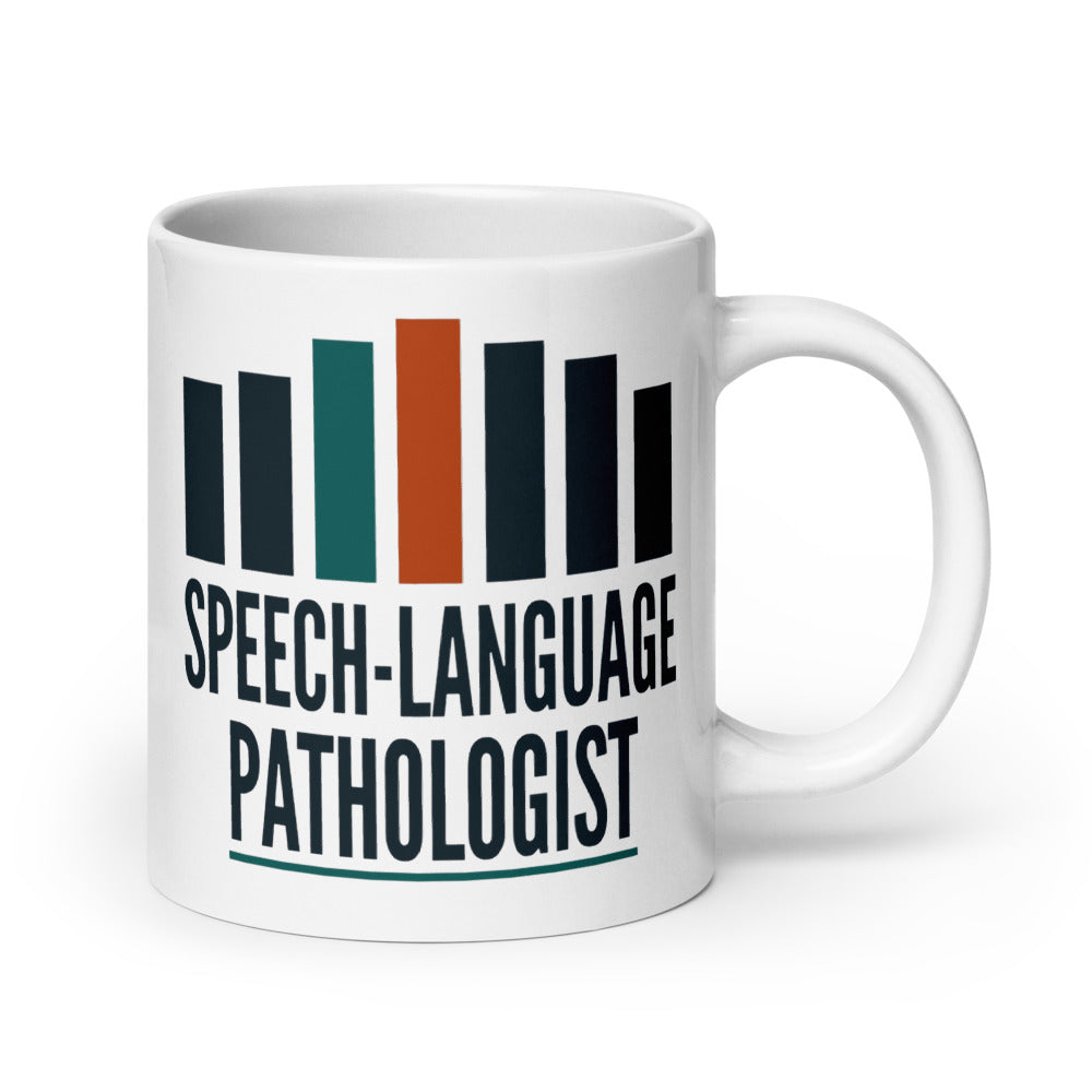 Mid-Century Clinic speech therapy mug — 20 oz, handle on the right