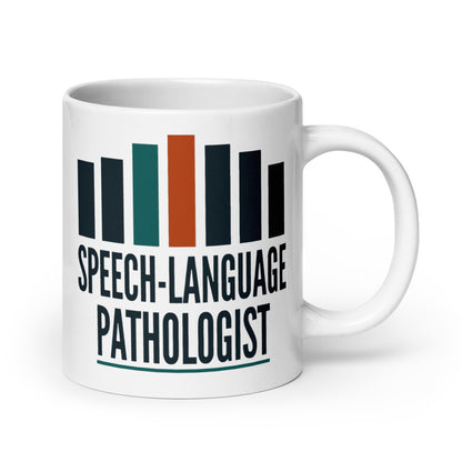 Mid-Century Clinic speech therapy mug — 20 oz, handle on the right