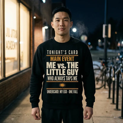 Tonight's Card funny Brazilian jiu jitsu crewneck sweatshirt — lifestyle