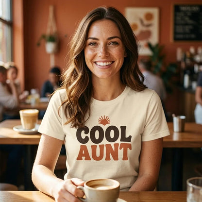 Cool Aunt retro groovy aunt tee — lifestyle
