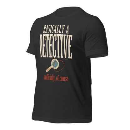 Basically a Detective vintage true crime tee — Dark Grey, front-right